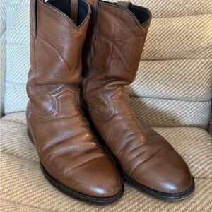 Zecuda by Dan Post Men's Brown Leather Cowboy Boots Made in Mexico Size 8.5 E